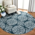 thumbnail image 2 of SAFAVIEH Isabella Collection ISA958N Navy / Ivory Rug, 2 of 10