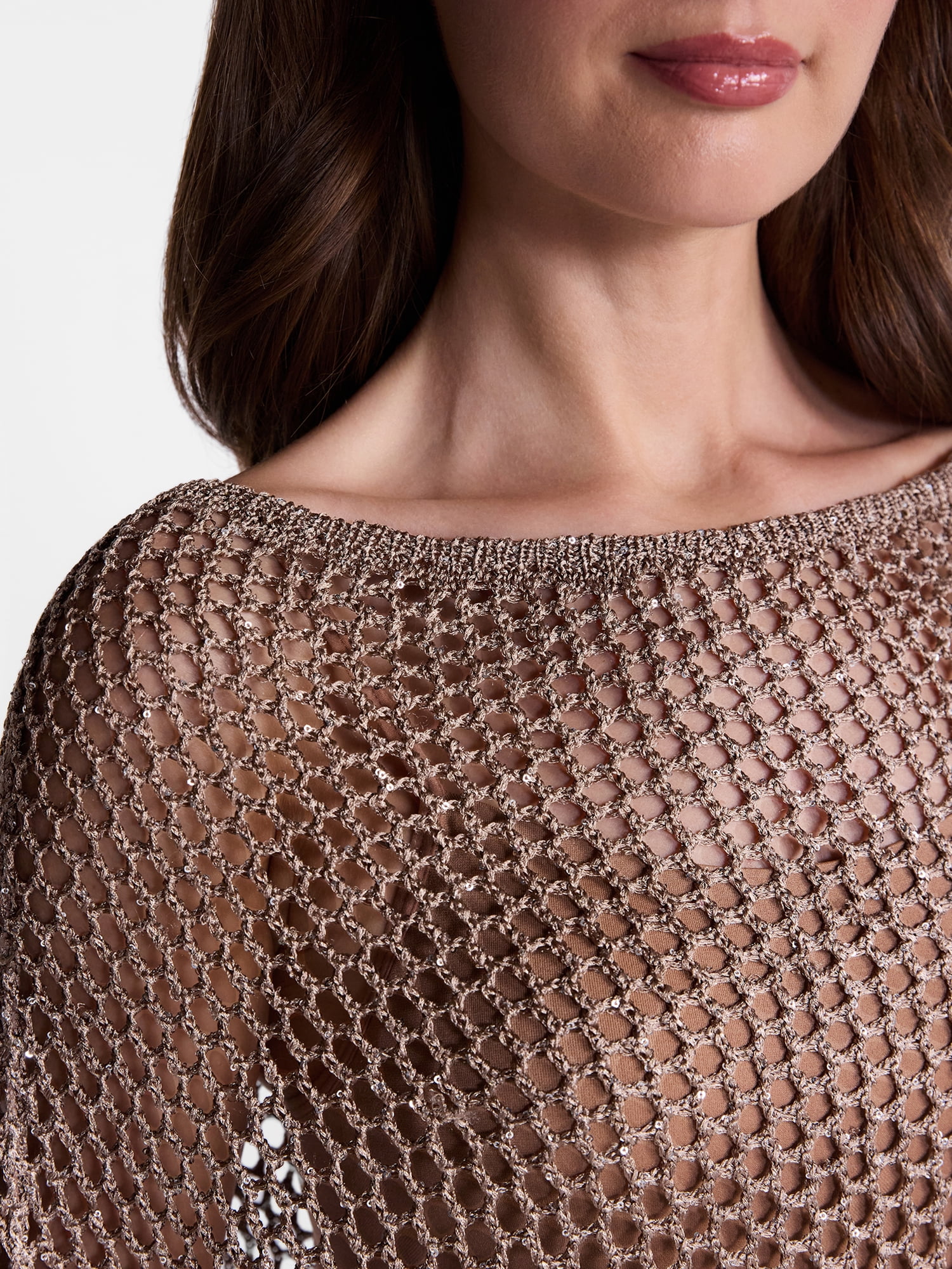 Madden NYC Women's Sequin Poncho, Sizes XS-XXL