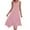 c02Pink, variant on Arnsht Summer Casual Dresses for Women Plain Sleeveless Round Neck Midi Dress Swing Tank Sundress Pleated Tshirt Dress with Pockets Green M