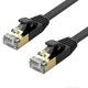 thumbnail image 1 of Cable Ethernet, para red LAN Gigabit Cat 7, cable de conexión RJ45 de alta velocidad, plano, 10 Gbps, 600 Mhz, para PC, color negro, 1 of 5
