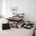 thumbnail image 6 of jejeloiu Western Tribal 7-Piece Twin Bedding Sets,Retro Aztec Geometric Bedding Comforter Set,Brown White Sheet Sets For Adult,Microfiber Bedroom Decor Reversible, 6 of 8