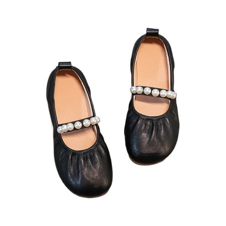 

Difumos Girl Lightweight Flat Mary Jane Cute Round Toe Loafer Performance Flats Black 9C