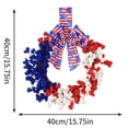 thumbnail image 3 of 4th Of July Patriotic Bow Wreath Red White Blue Independence Day Door Hanging Wall For Home Party Celebration Wreath Blue Independence Day Decorations Home Decor, 3 of 6