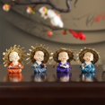 thumbnail image 4 of Momihoom Little Monk Figurines,Brazilian Wood Matching Decoration Dinner Table Decor, Mini Figurines Kung Fu Monk Statue,Monks Cars Ornaments Desk Topper Household Resin Tea Pet, 4 of 4