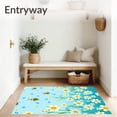 thumbnail image 3 of ODIKA 8'x10' Machine Washable Non-Slip Area Rug, Enchanted Meadow Pollinator Friends Literacy Development Surface High Traffic Rug, Blue, 720904, 3 of 7