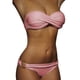 thumbnail image 3 of Traje de baño sexy de color sólido dividido para mujer, bolso rígido para mujer, doble anilla, traje de baño de moda, práctico y sexy, 3 of 4