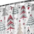 thumbnail image 3 of White Christmas Tree Pattern Shower Curtain 72"x72" ,Bathroom Decorative Shower Curtains Set with 12 Hooks,Modern Waterproof Washable Shower Curtain, 3 of 6