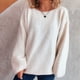 thumbnail image 5 of Ailaofu Women's Cropped Sweater Top Crewneck Long Sleeve Knit Fall Pullover Sweater, 5 of 5