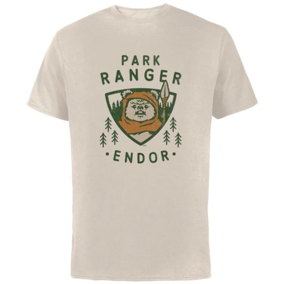 Star Wars Ewok Park Ranger Endor - Short Sleeve Cotton T-Shirt for Adults - Customized-Natural