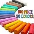thumbnail image 2 of Tiza para acera JASNKKONT, paquete de 180 unidades, 20 colores, lavable para niños, 2 of 8