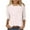 Beige, variant on Kaemgyyd Valentine's Day Tops for Women Oversized 3/4 Sleeve Print Shirts Plus Size Crew Neck Tunic Tee Spring Summer