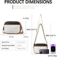 thumbnail image 2 of Quilted Crossbody Bags for Women Vegan Leather Purses Small Shoulder Handbags with Wide Strap, 2 of 6