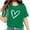 Green, variant on Under $5,Lolmot Valentine Shirts for Women Cute Love Heart Shirts Graphic Tees Girls Casual Short Sleeve Tops Holiday Gift Tee