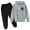 1#Grey, variant on Kiijoy Toddler Boys Football Letter Print Hoodie Pants Outfits Sports Tracksuit, Sizes 3-4