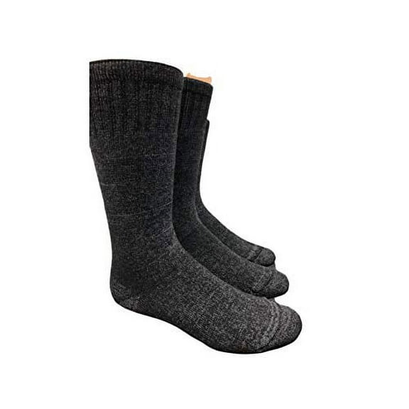 Sierra Socks Men Full Cushion 3 Pair Pack Crew Socks M1818 (Black, Fits men's shoe size 9-12)