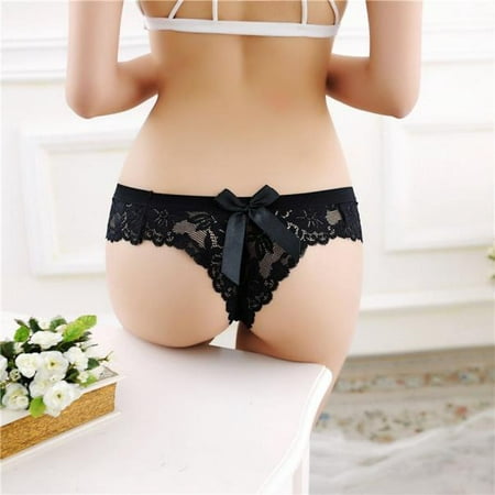 

UDAXB Lingerie Women Sexy Lace Briefs Panties Thongs G-string Lingerie Underwear BK(Buy 2 get 1 free)