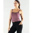 thumbnail image 3 of NELEUS Womens Athletic Cropped Tank Top with Built in Bra Camisole for Layer Stretch Wider Strap,Rose Brown,US Size L, 3 of 8