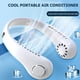 thumbnail image 5 of Ventilador portátil para colgar en el cuello USB Digital Air Cooling Sport Mute Fans (Blanco) Ehuebsd Libre de BPA, 5 of 9