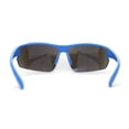 thumbnail image 4 of Mens Xloop 80s Color Mirror Half Rim Sport Plastic Sunglasses Blue Mirror, 4 of 4