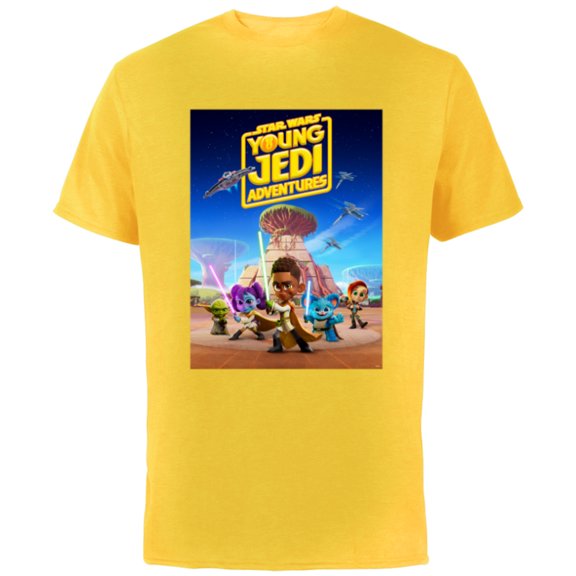 Star Wars Young Jedi Adventures Official Poster Art - Short Sleeve Cotton T-Shirt for Adults - Customized-Yellow