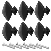 ULTNICE 6Pack Modern Black Aluminum Alloy Cabinet Knobs for Furniture Handles Home Renovation 1.18In