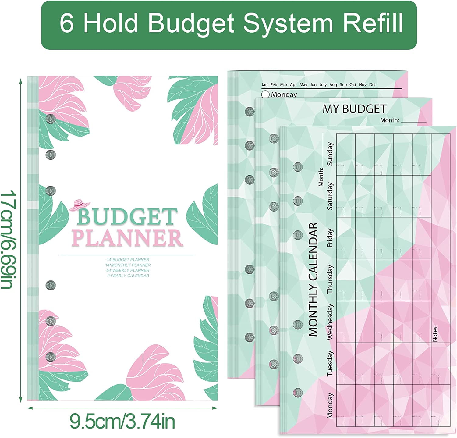  2023-2024 Planner Refills, 2023 2024 Weekly & Monthly Planner  Refills for A6 Binder, Runs from July 2023 to June 2024, 6-Hole Refill  Planner with Tabs, Person Size/Size 3, 3.75 x 6.75, Ocean : Office  Products