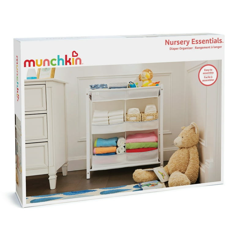 Munchkin® Nursery Essentials™ Baby Diaper Stacker Organizer and Storage, White, Unisex