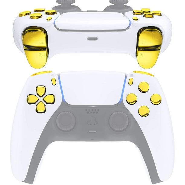 Replacement D pad R1 L1 R2 L2 Triggers Share O ions Face Buttons for PS5  Controller Chrome Gold Full Set Buttons Repair Kits for Playstation 5 Controller  Controller NOT Included - Walmart.com