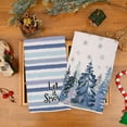 thumbnail image 3 of Tree Winter Christmas Kitchen Towels Set of 2,Blue Snowflake Let It Snow Dish Hand Towels Holiday Home Indoor Bathroom Party Seasonal Decorations, 3 of 6