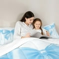 thumbnail image 5 of Manfei Kawaii Blue Queen Comforter Set 3 Pieces for Kids Girls, Glitter Diamonds Bedding Sets, Princess Style Bedding Comforter Set, Microfiber Bedroom Decor, 5 of 8