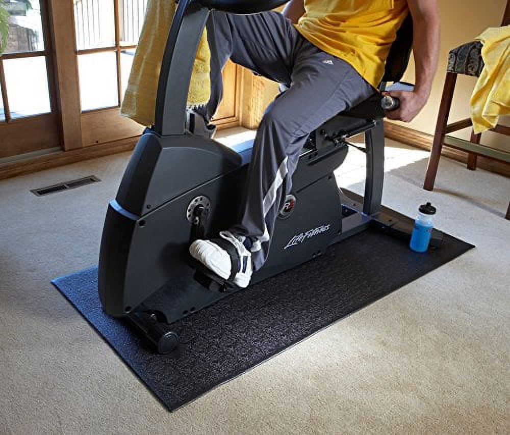 SuperMats Bike Mat, Heavy Duty, Commercial Grade Solid Vinyl for Fitness Equipment Mat, 30" x  60"