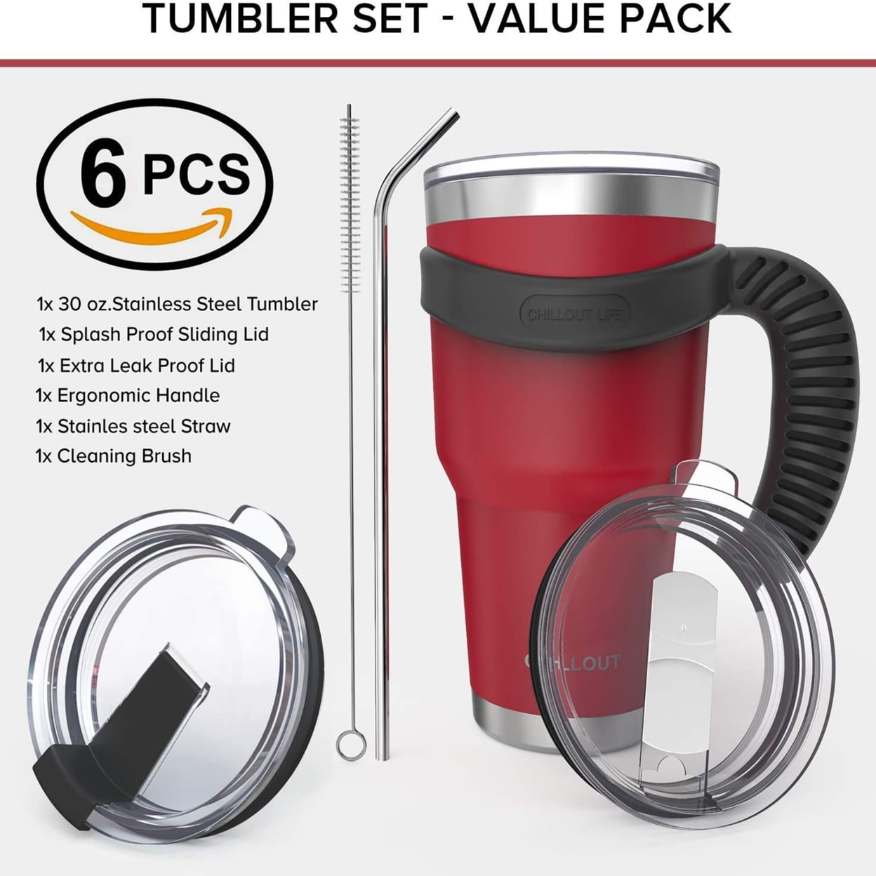 2 Handles for CHILLOUT LIFE Tumbler 30 oz / YETI / Ozark Trail & Other