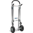 thumbnail image 7 of Global Industrial 241664 Best Value Junior Aluminum 2-in-1 Convertible Hand Truck with Pneumatic Wheels, Gray, 7 of 7