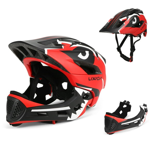 Lixada Kids Detachable Full Face Helmet Children Sports Safety Helmet for Cycling Skateboarding Roller Skating