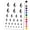 Black, variant on Compass Arrow Direction Due North Water Resistant Temporary Tattoo Set Fake Body Art Collection - White
