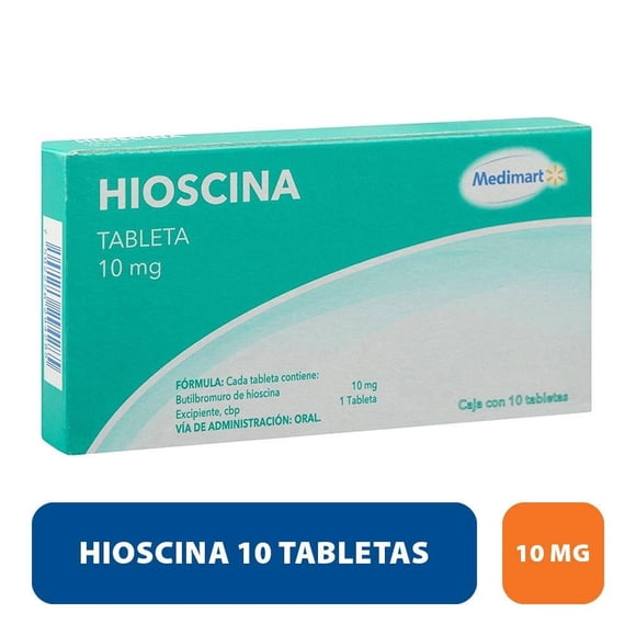 Butilhioscina Medimart 10 mg 10 tabletas