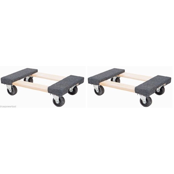 TruePower 2 PACK Furniture Moving Dolly 12" x 18" Movers Heavy Duty