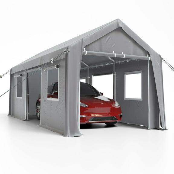 Zipper Door Replacement for Portable Garage - Compatible with 10'x20' Frames