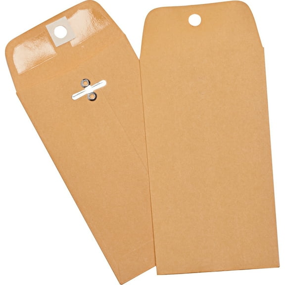 Business Source, BSN36669, Heavy Duty Clasp Envelope, 100 / Box, Brown Kraft