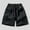 Black, variant on Shorts Pants for Men in $10 Solid Color Casual Elastic Waistband Zipper Pocket Workwear Shorts