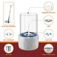 Tacklife Tabletop Fire Pit, Tabletop Fireplace with Glass Stone