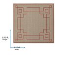 thumbnail image 5 of Livabliss Outdoor Rugs, 9ft Round Alfresco Cottage Red Square Area Rug for Patio, Porch, Deck, Backyard, Waterproof Indoor Outdoor Carpet (8'10" x 8'10"), 5 of 5