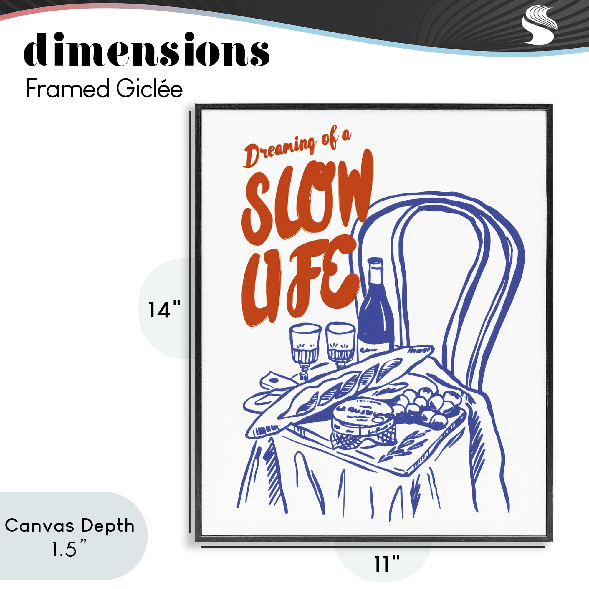 Stupell Industries Dreaming Of A Slow Life Black Framed Giclee Art, design by The Prints Vibe