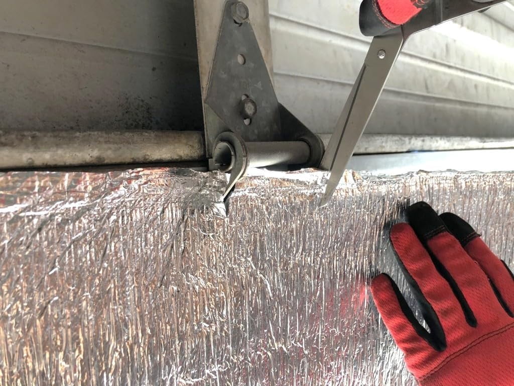 SmartGARAGE 5mm Reflective Garage Door Insulation Kit, R8 Radiant Barrier, 21" x 36ft Roll, Foil/Black, Covers 1 Car Garage Door