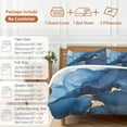 thumbnail image 6 of Abstract Art Duvet Cover Set Twin Size, Blue Marble Gold Cracks Texture Rock Modern 4 Piece Soft Microfiber Bedding Set with 1 Duvet Cover, 1 Flat Sheet, 2 Pillowcases, 6 of 9