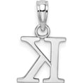 thumbnail image 4 of 14K White Gold Polished Block Letter K Initial Pendant Made In United States k6423wk, 4 of 5