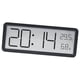 thumbnail image 5 of Reloj de pared digital de escritorio con lecturas de humedad y temperatura para uso en interiores. Negro, 5 of 9
