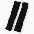 thumbnail image 5 of Uooqdmx Fingerless Gloves Arm Warmers Arm Gloves Winter Long Fingerless Gloves for Women Thumb Hole Gloves Mittens for Women and Men Gloves for Cold Weather Black One Size, 5 of 6
