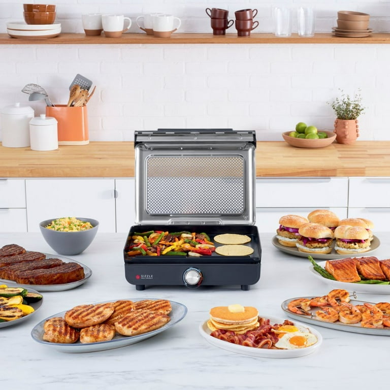 Smokeless Countertop Indoor Grill Griddle with Interchangeable