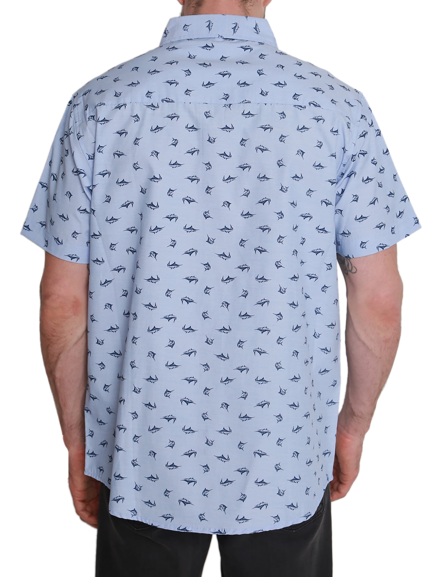 Pacific Marlin Men's Short Sleeve Hawaiian Woven Shirt